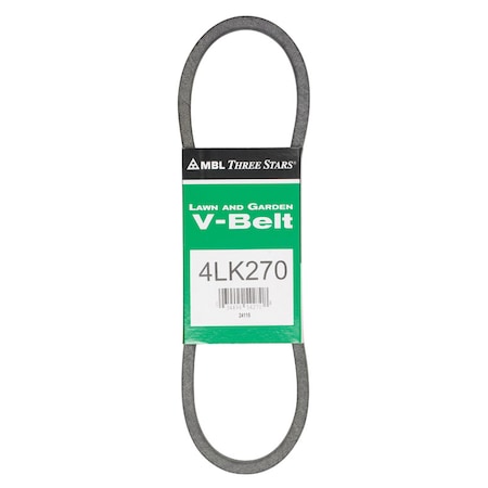 Mbl Mitsuboshi Super KB Standard V-Belt 0.5 in. W X 27 in. L For Riding Mowers 4LK270A